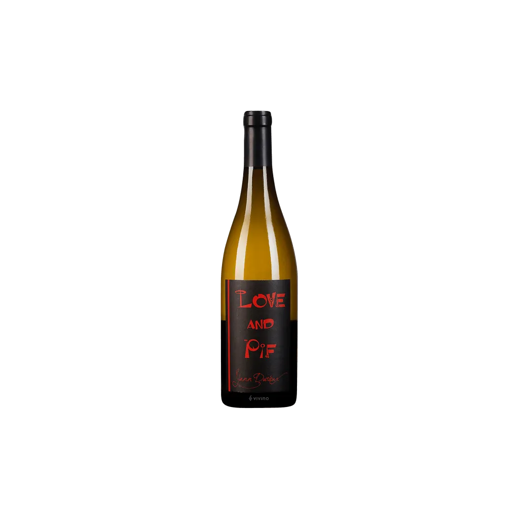 Flaske af Love & Pif hvidvin fra Yann Durieux – naturvin på Aligoté.