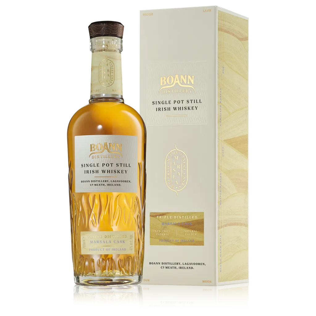 Boann Distillery Triple Distilled Marsala Cask 47% 70 cl – flaske hos Havnens Vin