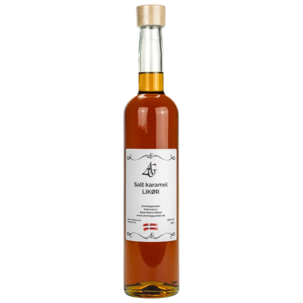 Aromagården Kaffe, Salt & Karamel Likør 18% 50 cl – flaske med dessertlikør