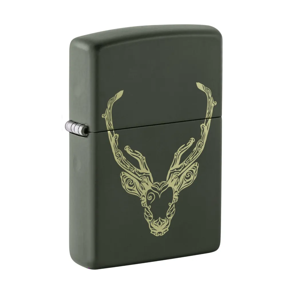 Zippo Green matte Deer