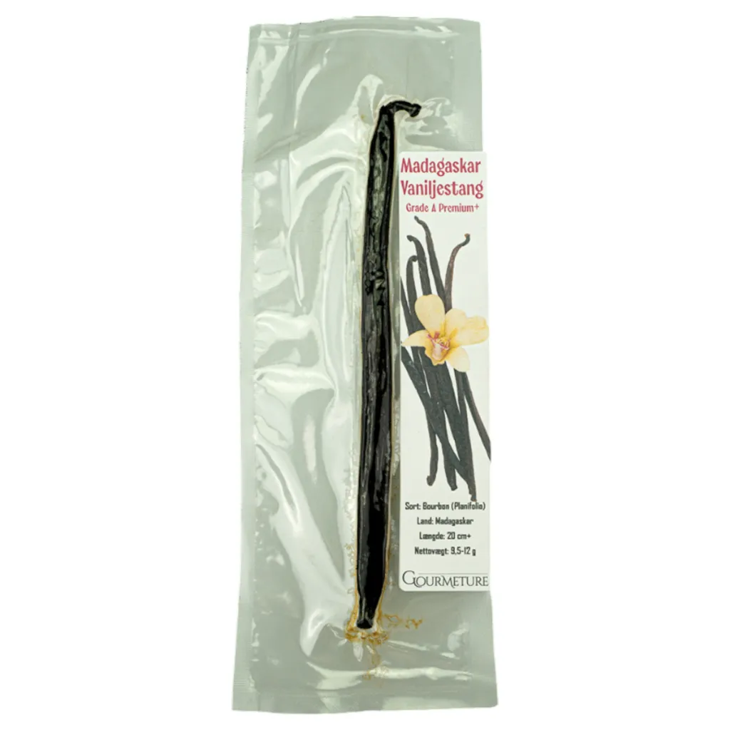 Bourbon Gourmet vaniljestang – 9,5 til 12g – Grade A PremiumPlus