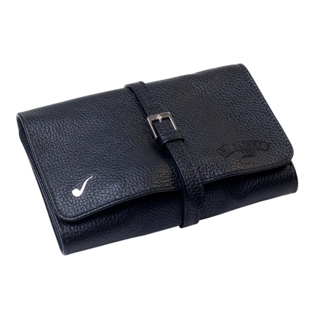 Savinelli Leather Pipe Travel Bag Black