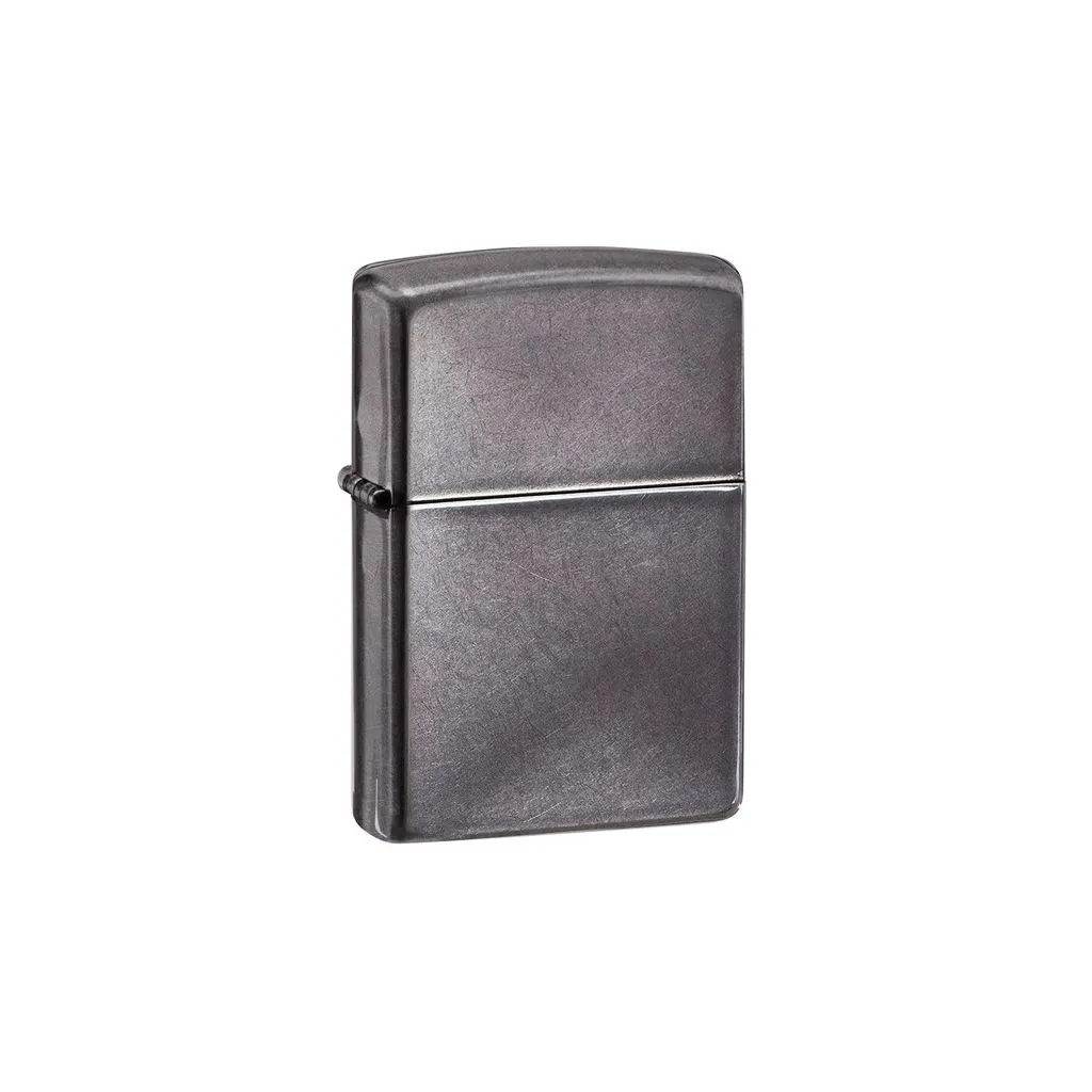 Zippo Gray Dusk lighter i mørk grå mat finish.