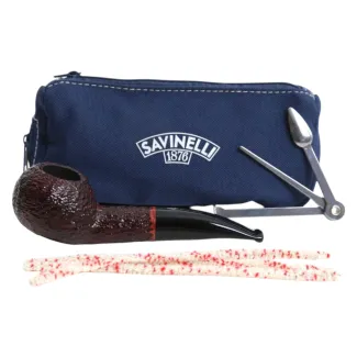 Savinelli One Starter Kit Rusticated Dark Brown 321
