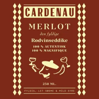Cardenau Merlot Eddike 250 ml – rødvinseddike lavet på Merlot druer