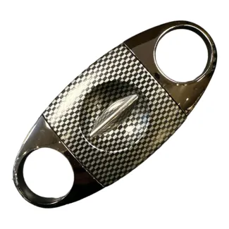 Metal V-Cutter Carbon Fiber – V-cut cigarklipper med carbon-fiber finish