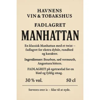 Fadlagret Manhattan 30% 50cl 